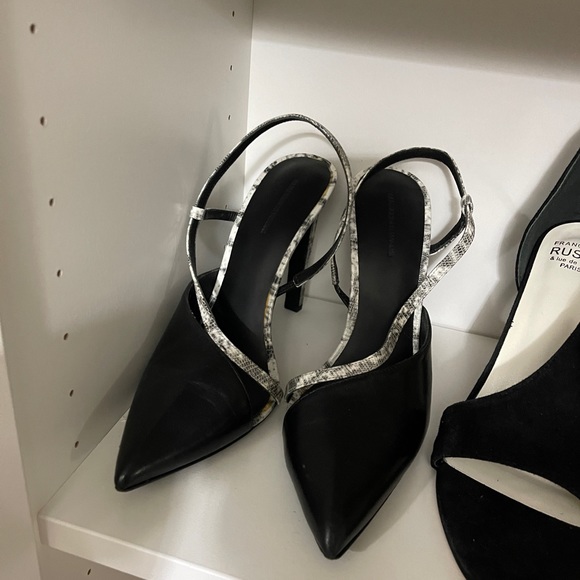 Alexander Wang high heels sandals 10cm thin heels black grey snakeskin - Picture 2 of 8